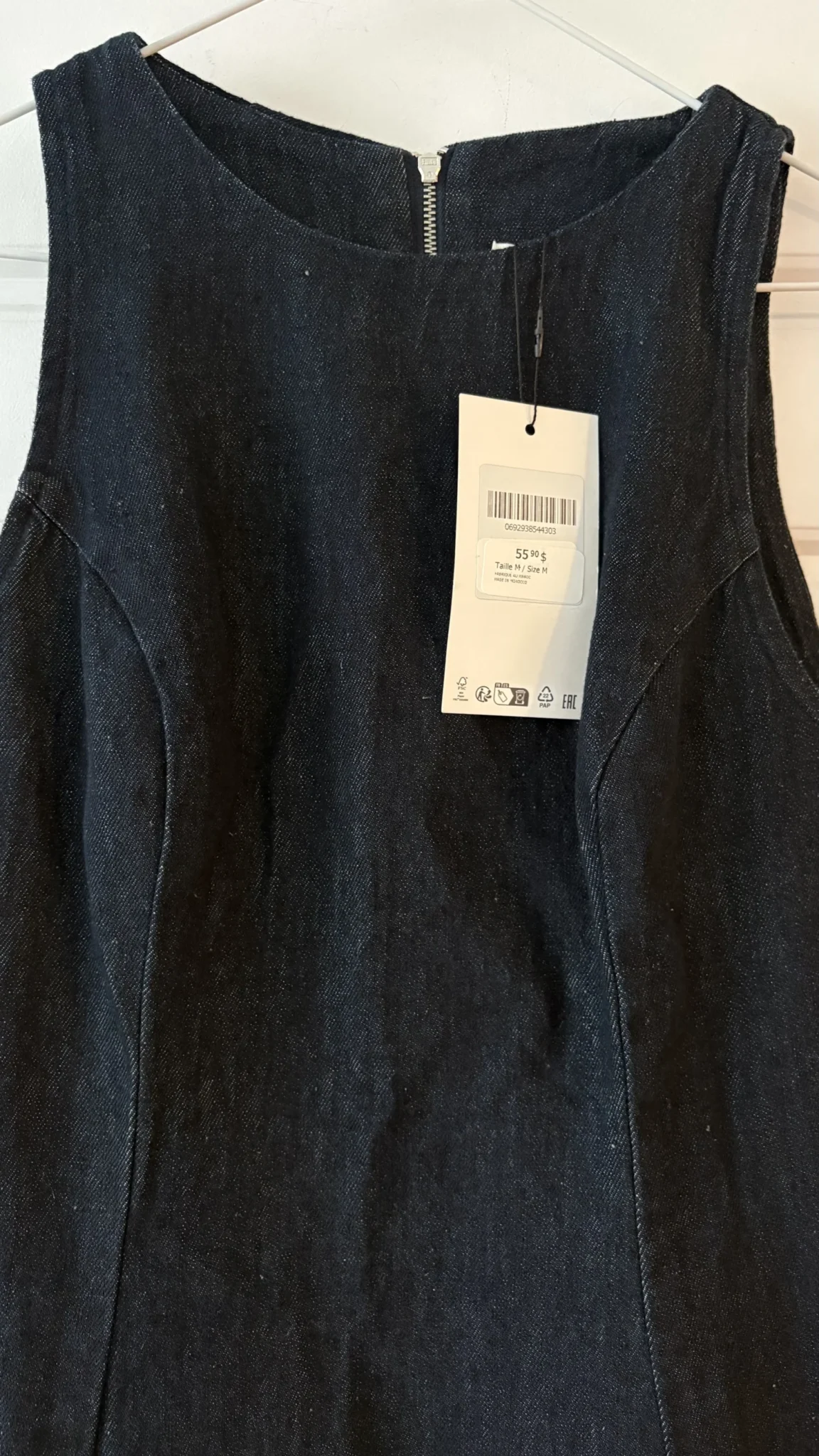 Image for Zara ruffled denim mini dress