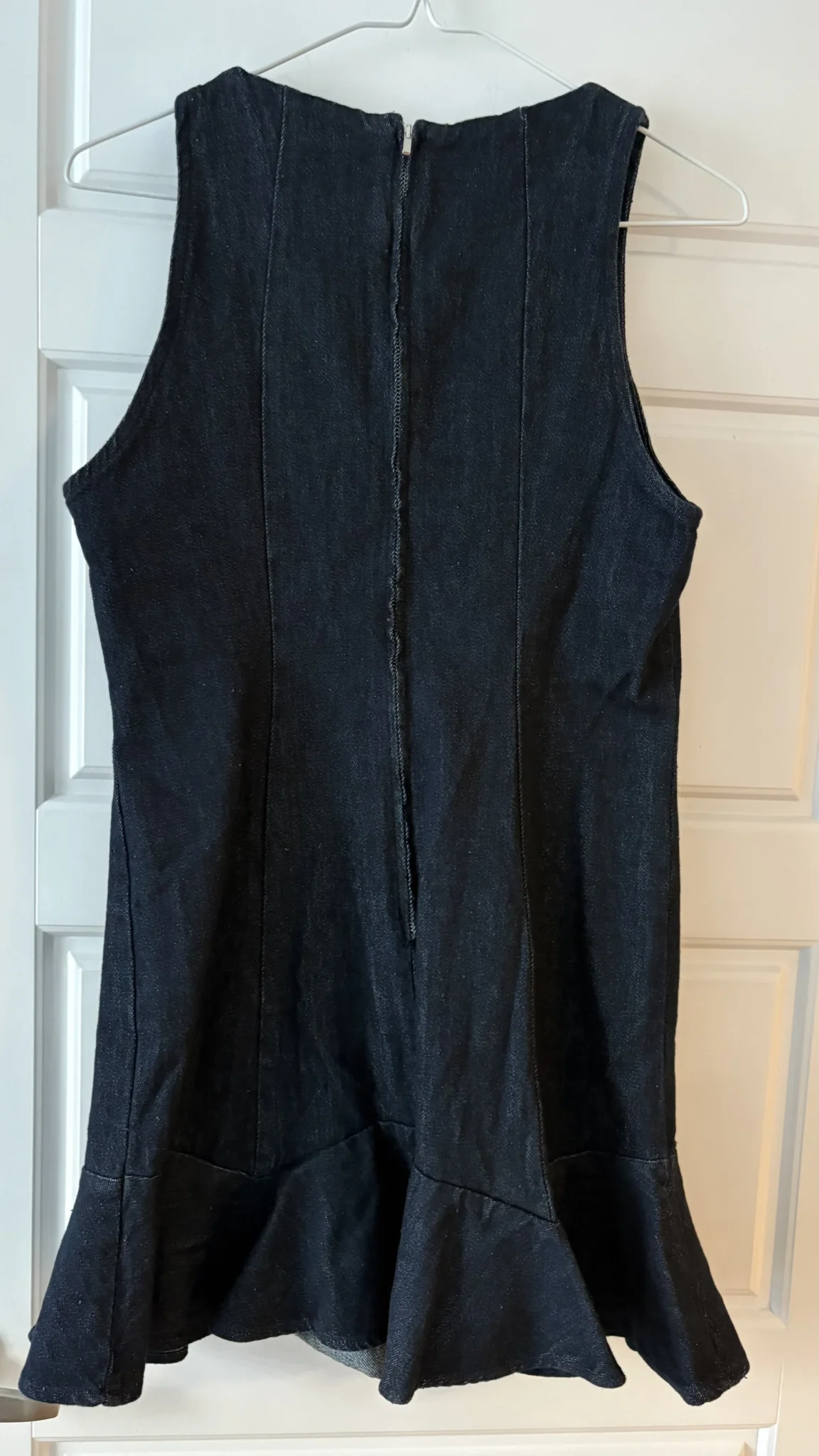 Image for Zara ruffled denim mini dress