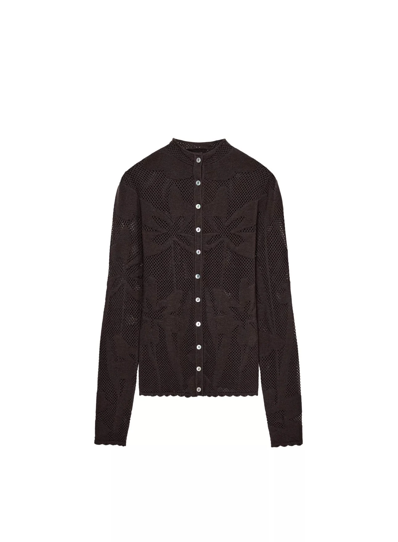 Zara jacquard-knit cardigan Zara seconde main