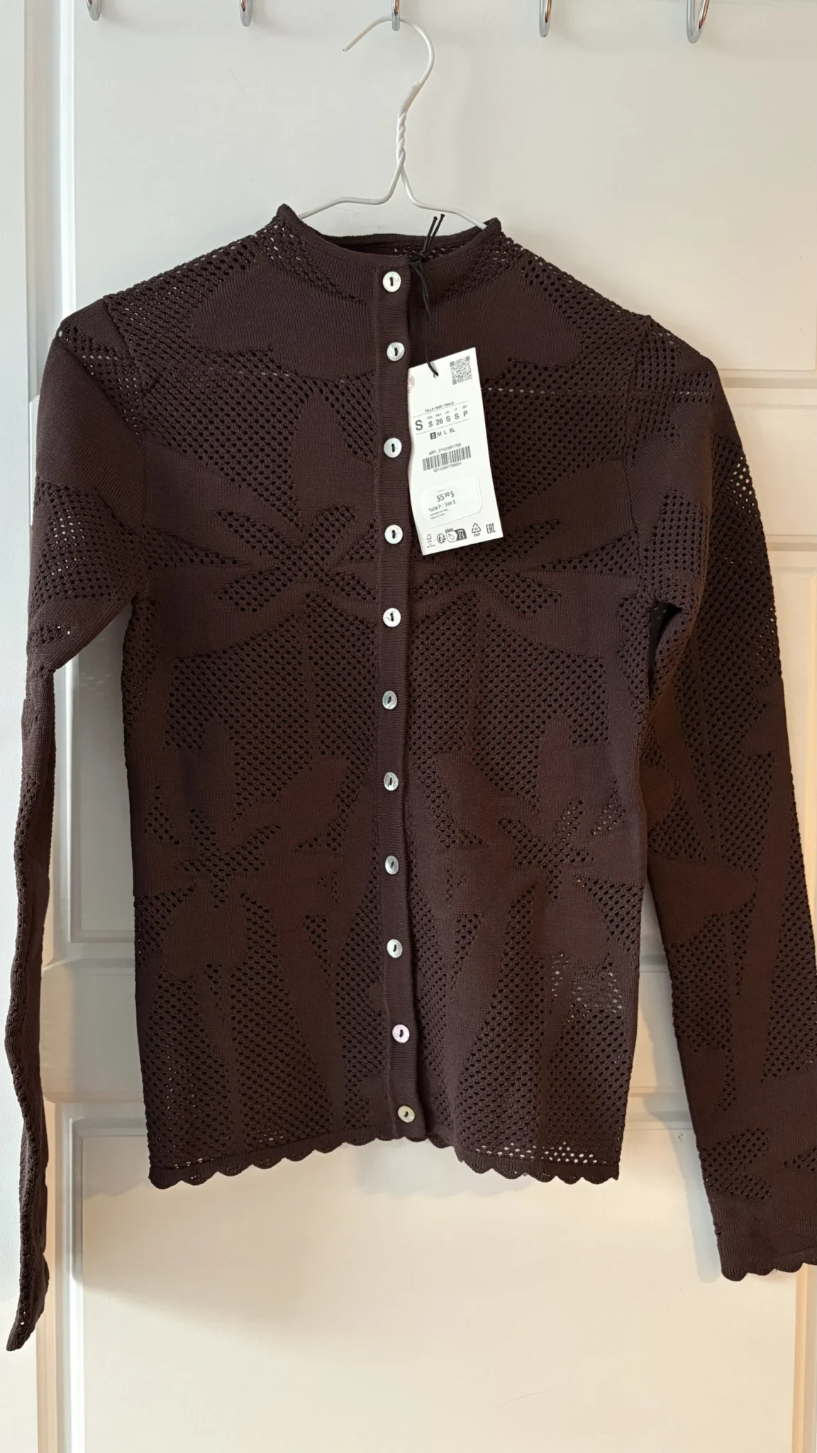 Image for Zara jacquard-knit cardigan