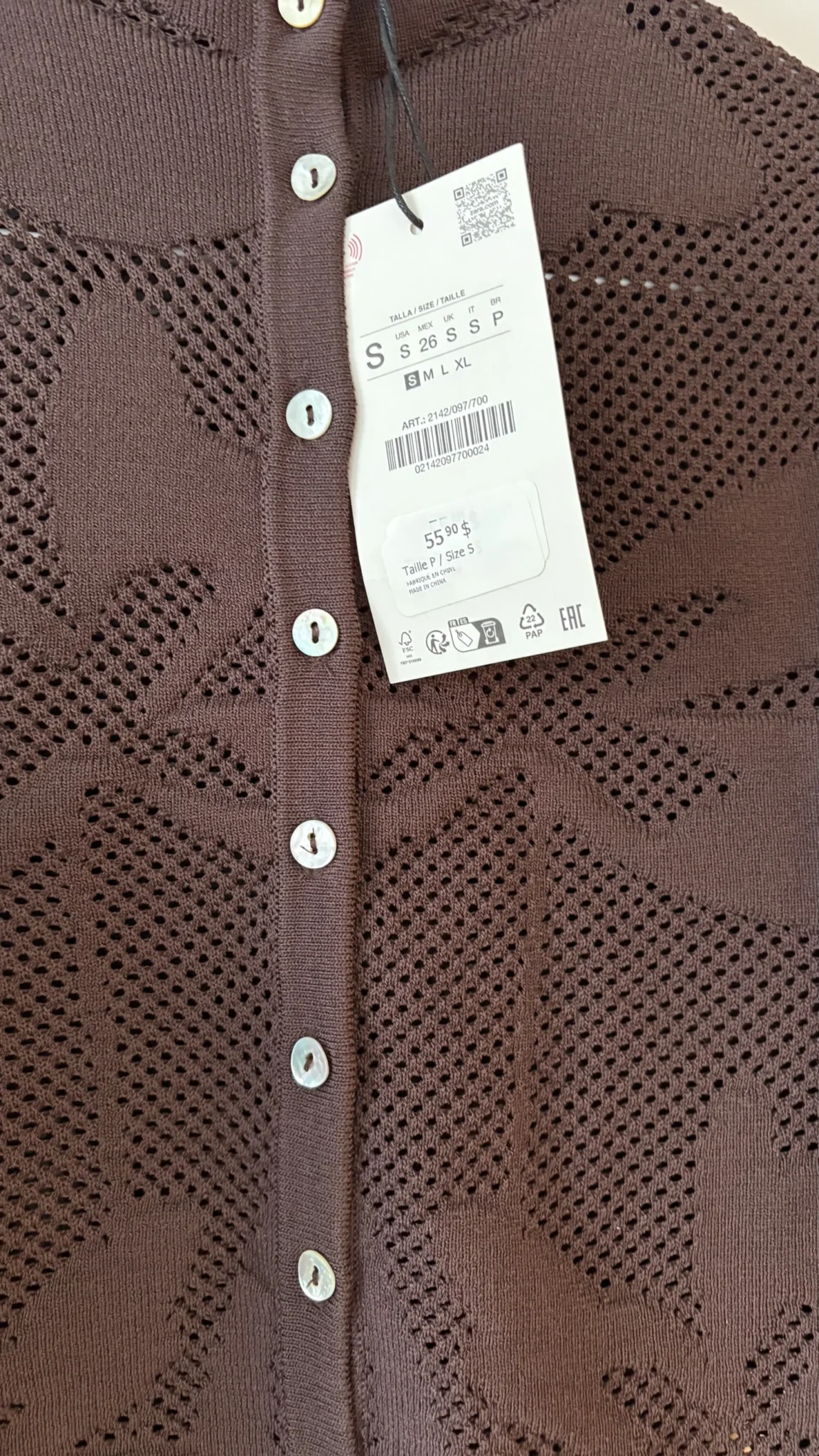 Image for Zara jacquard-knit cardigan