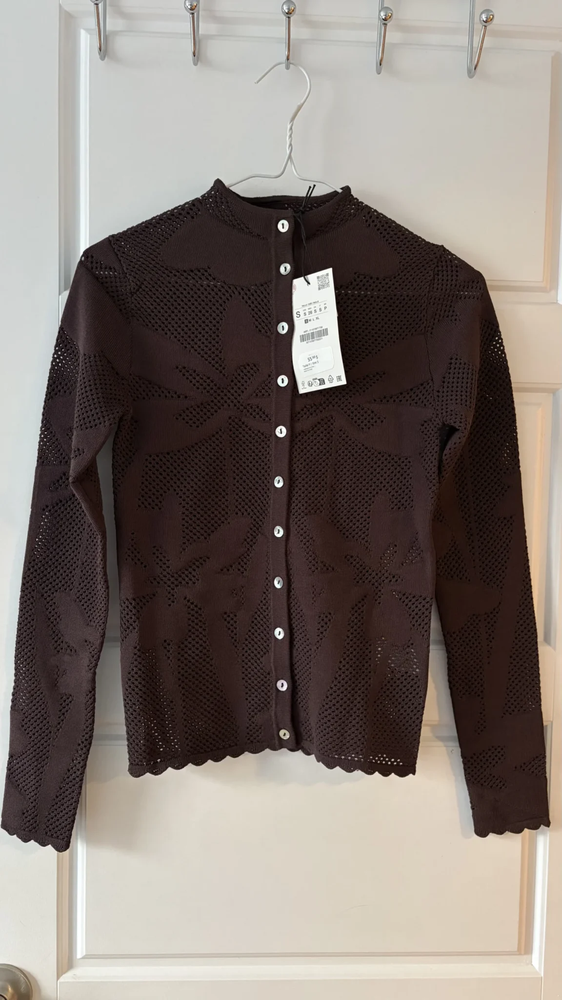 Image for Zara jacquard-knit cardigan