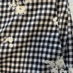Thumbnail for Zara embroidered checked culottes