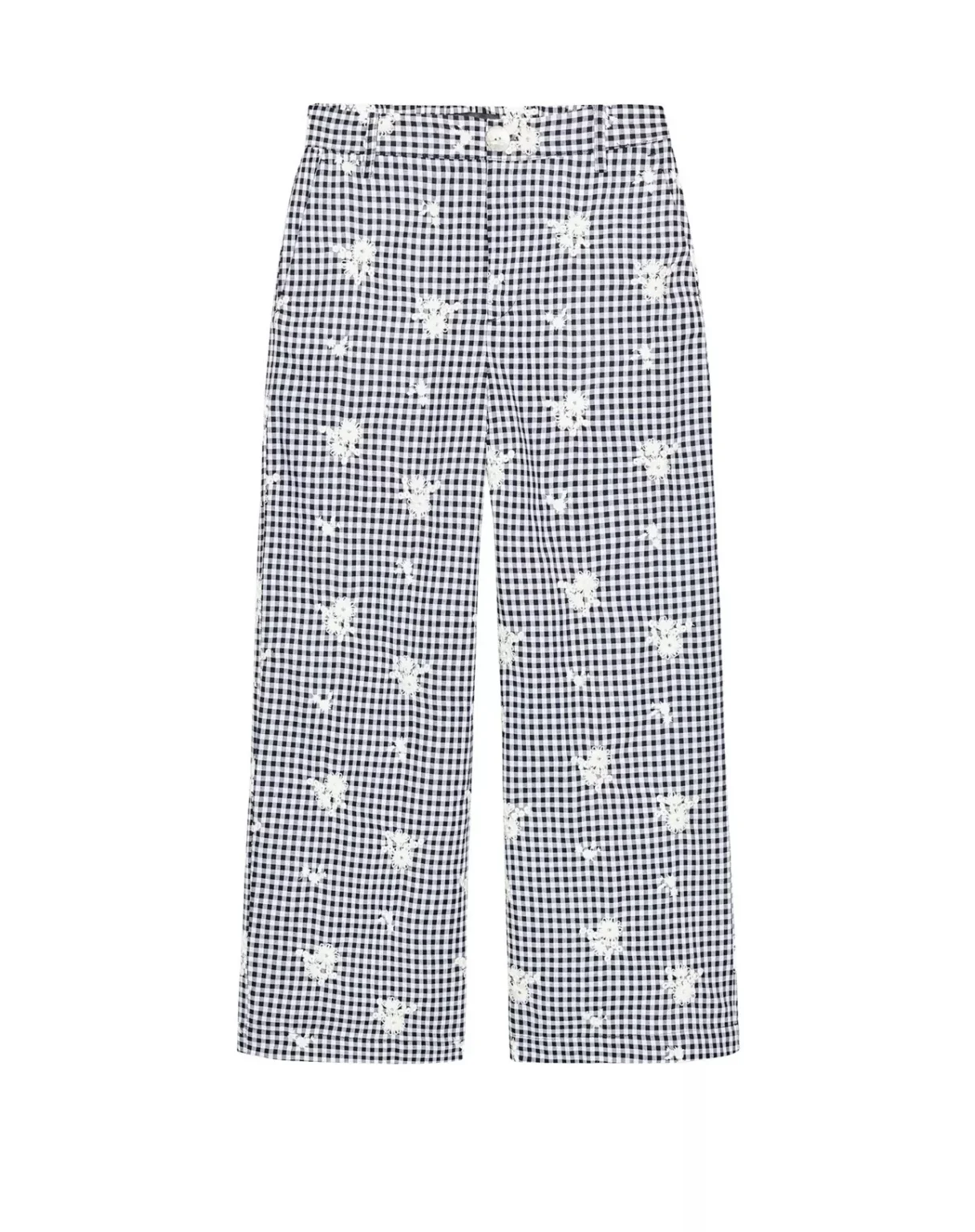 Image for Zara embroidered checked culottes
