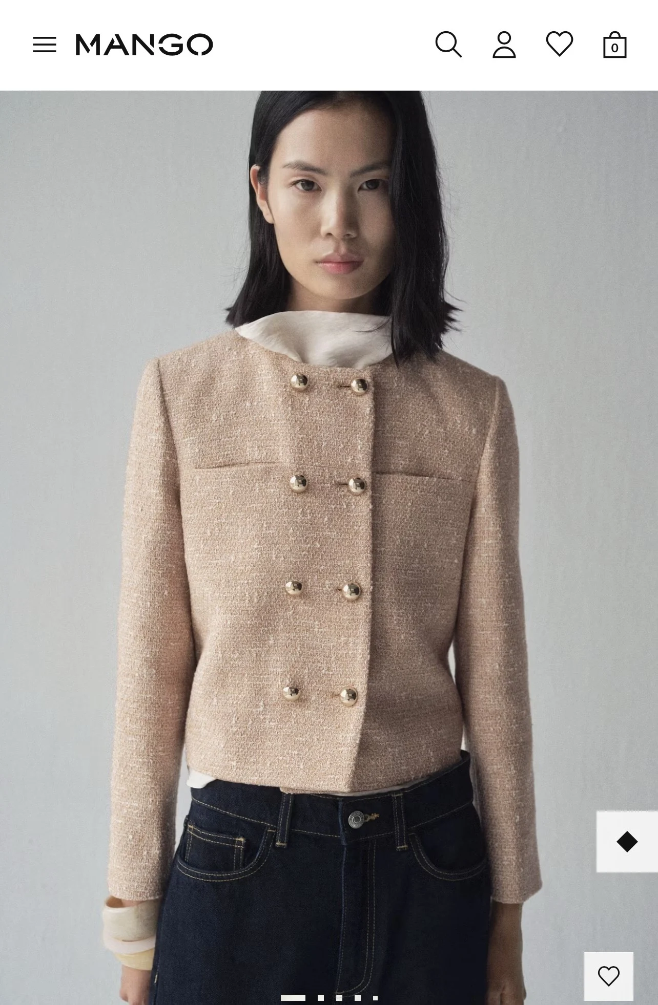Brand-new Small Mango tweed jacket Mango seconde main