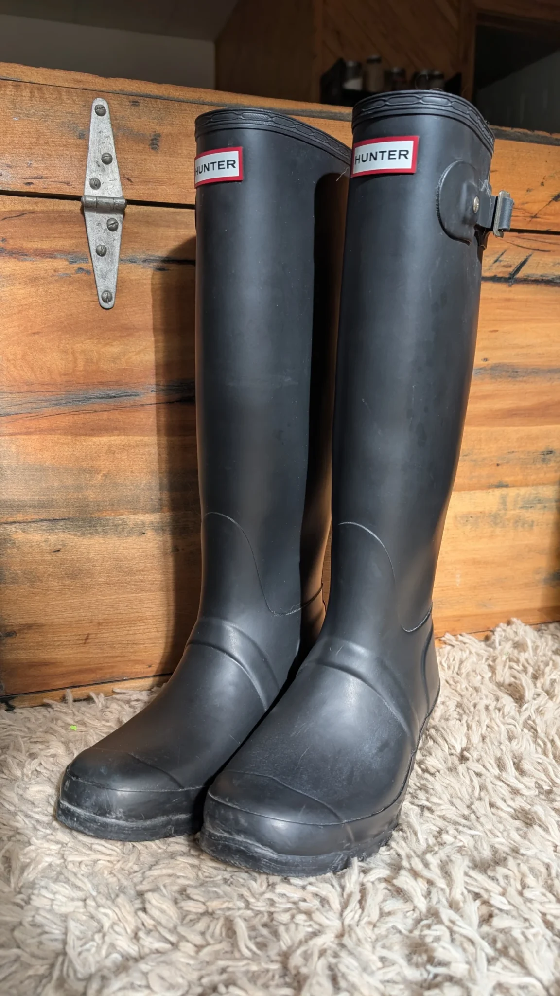 Featured image for Matt black Hunter boots