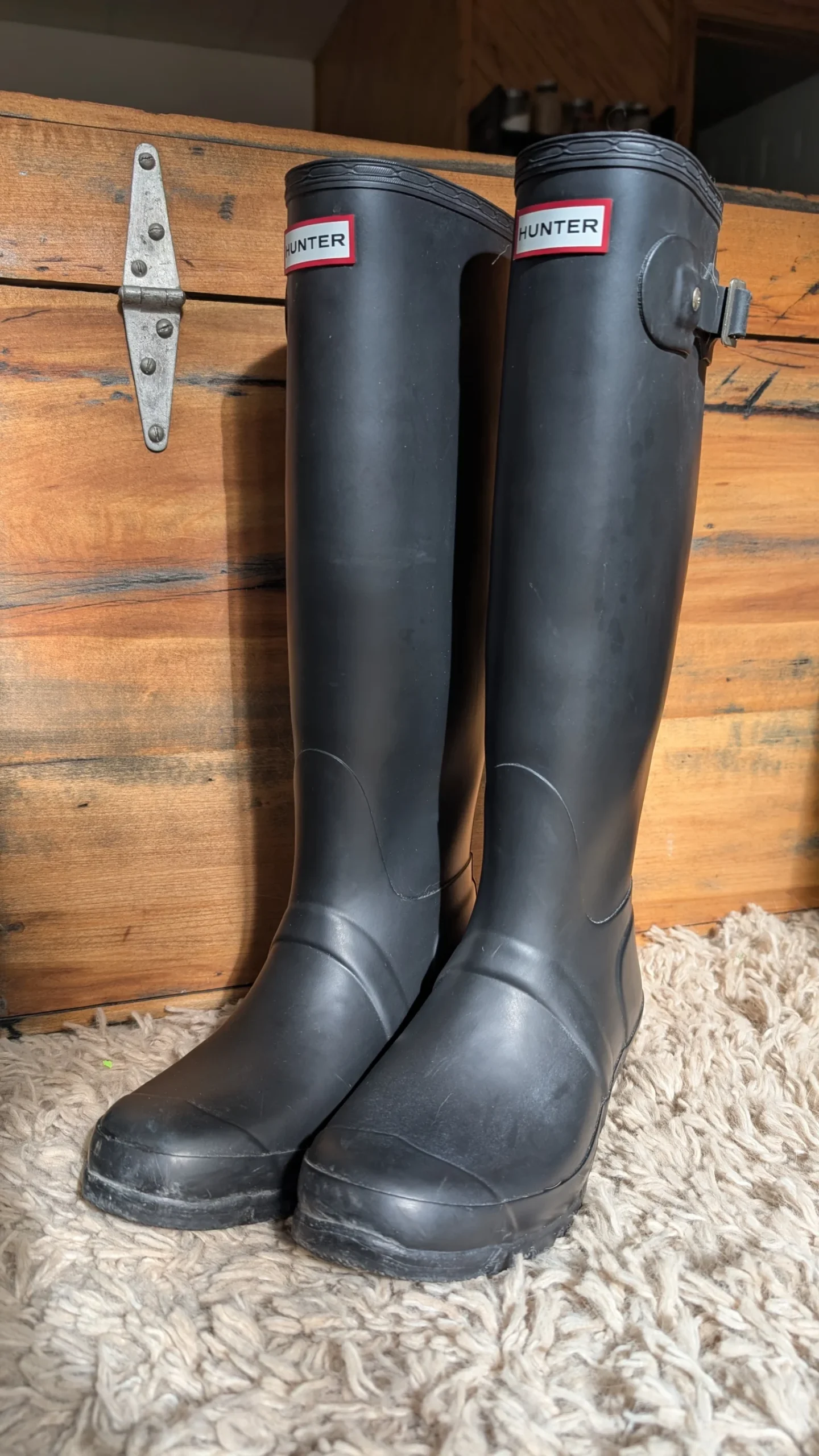 Matt black Hunter boots Hunter seconde main