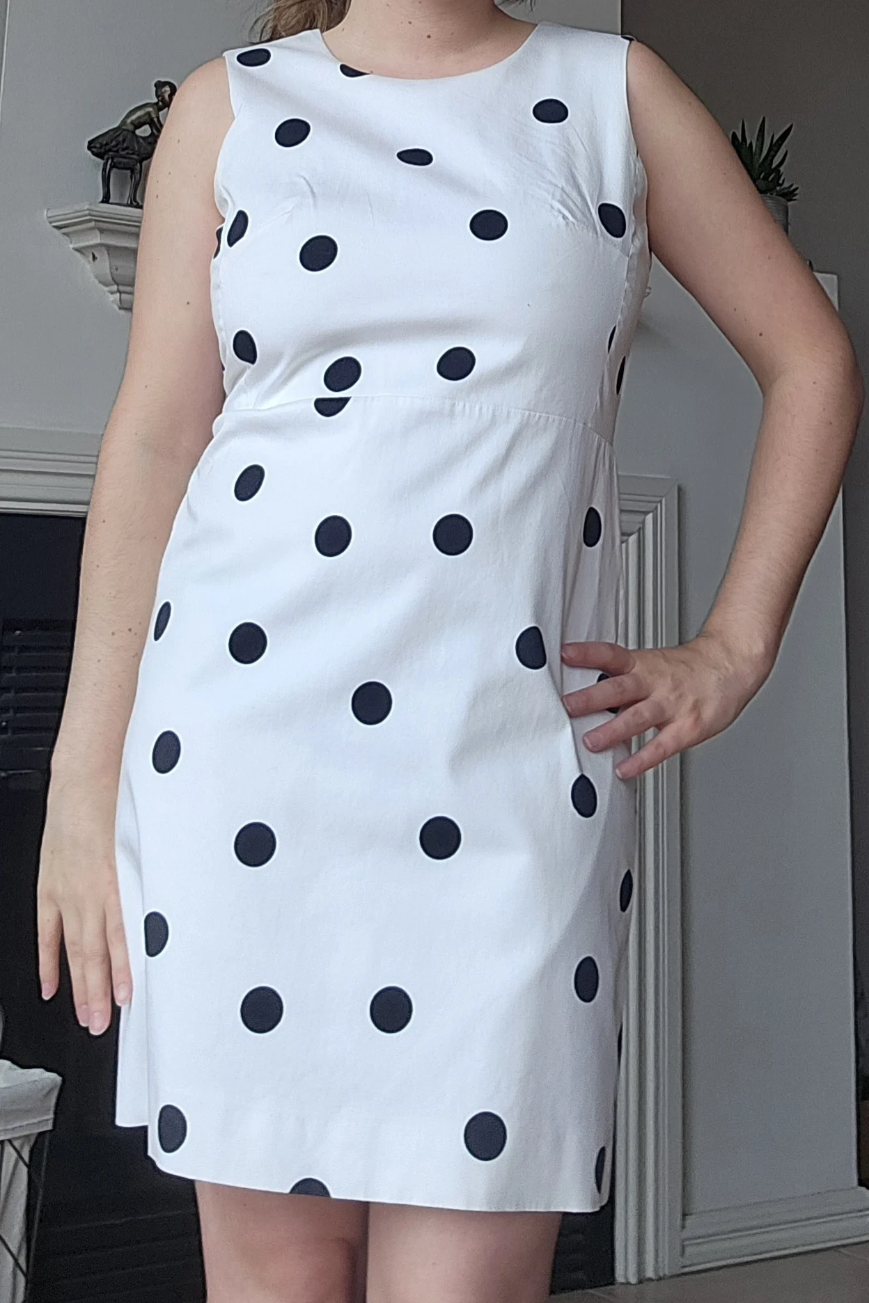 Black polka-dot dress Caroll seconde main