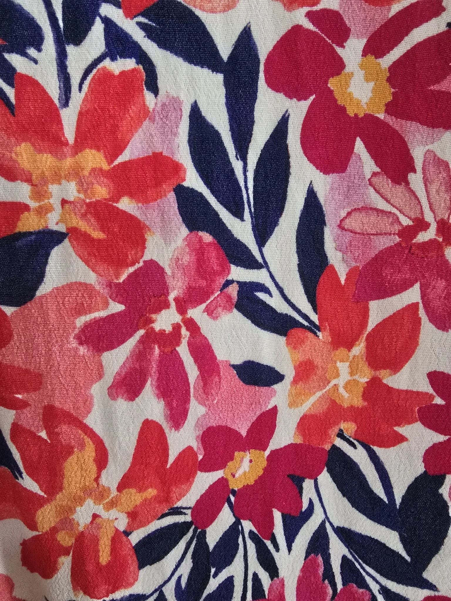 Image for Floral dress with three-quarter-length sleeves
