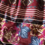Thumbnail for Flared skirt with a floral pattern
