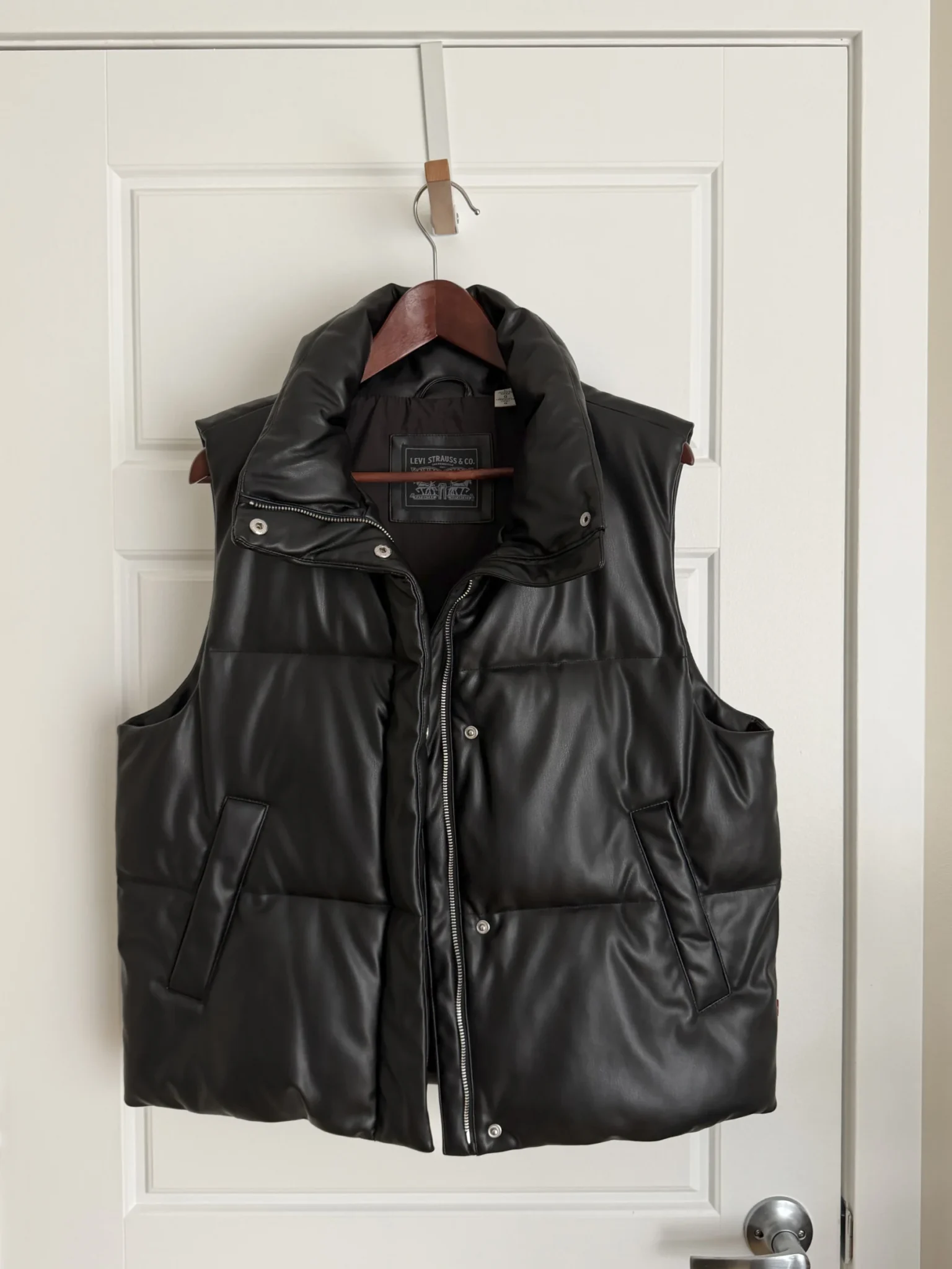 Featured image for Levis vegan leather quilted waistcoat
