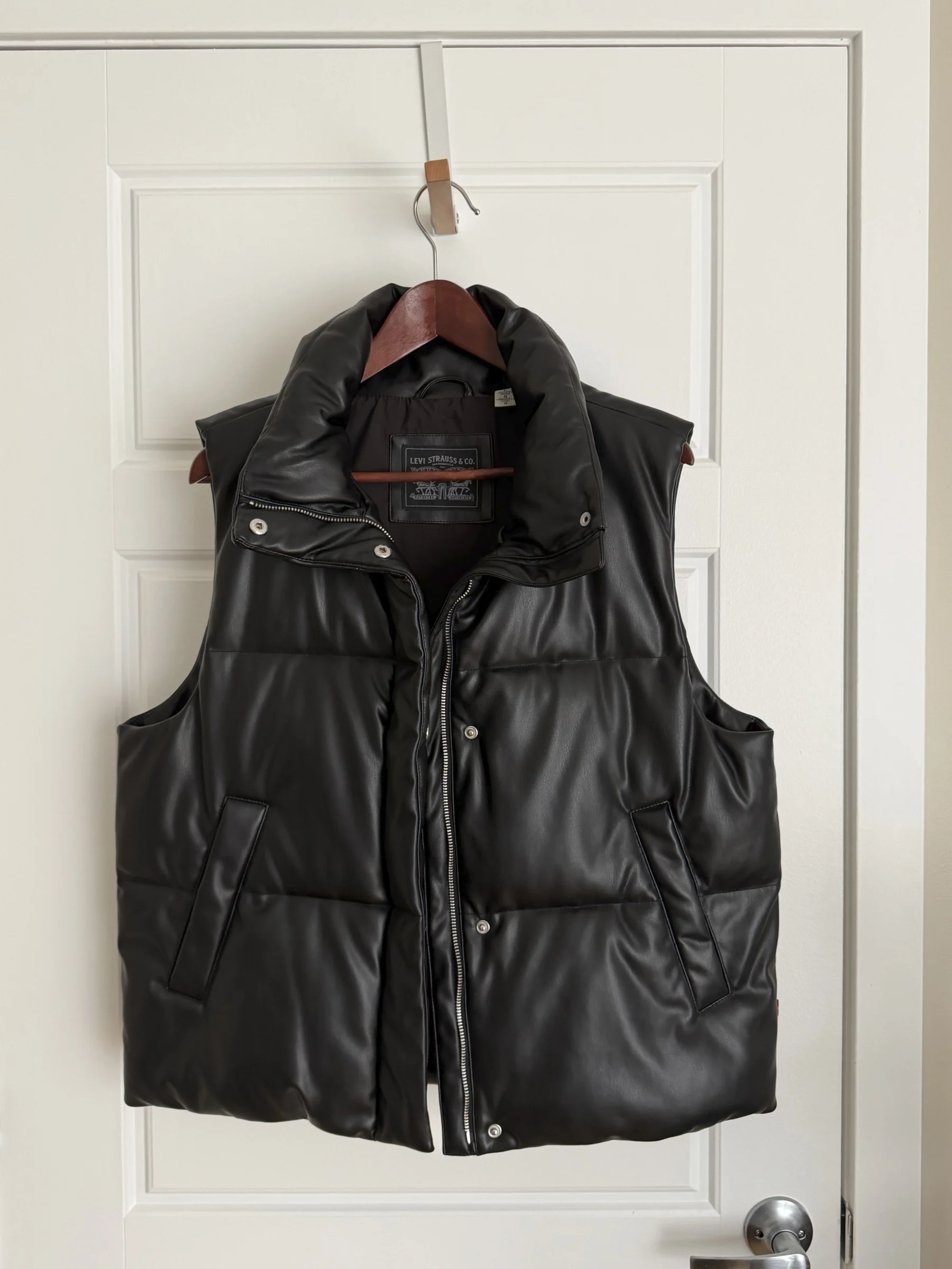 Levis vegan leather quilted waistcoat Levis seconde main