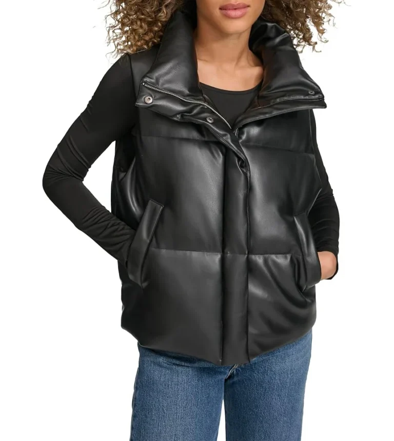 Image for Levis vegan leather quilted waistcoat