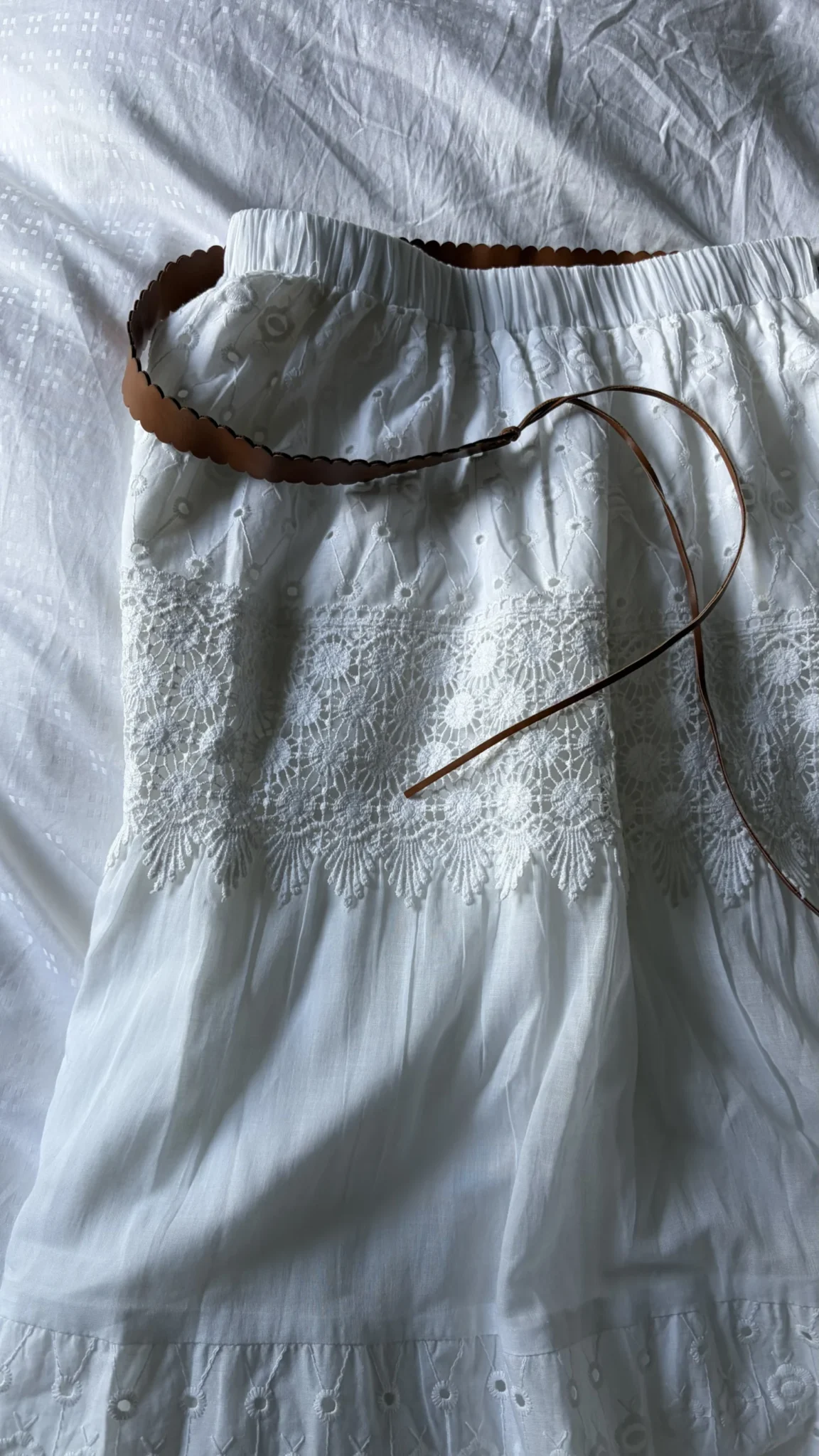 Featured image for White boho skirt
