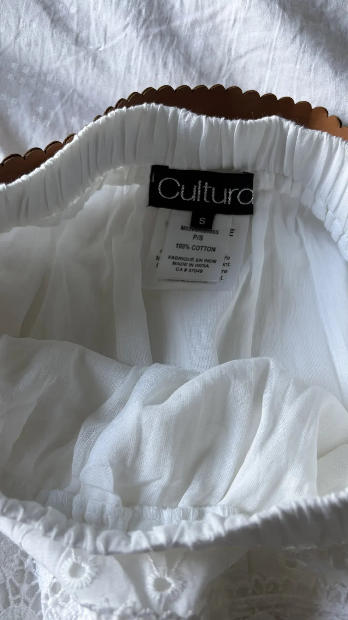 Image for White boho skirt