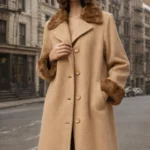 Featured thumbnail for Vintage Luxury Angora Cashmere Wool Camel Tan Coat‎
