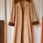 Thumbnail for Vintage Luxury Angora Cashmere Wool Camel Tan Coat‎