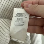 Thumbnail for Merino wool roll-neck jumper with a V-neck