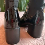 Thumbnail for ALDO – Bottines Chelsea noires en cuir verni à bout pointu – 7 US / 37,5 EUR