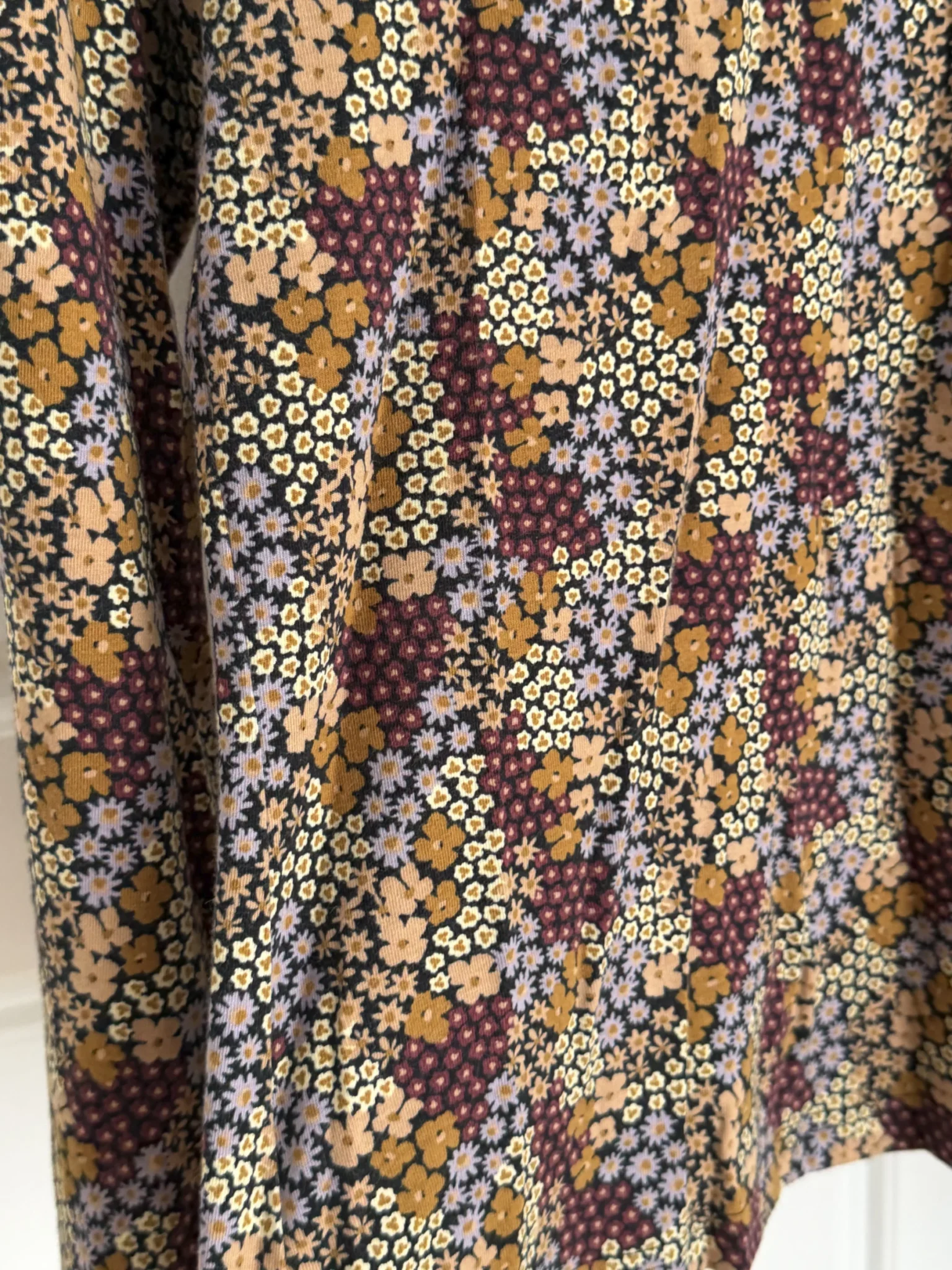 Image for Frank and Oak fitted top with a high neck and floral print