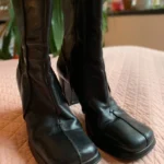 Thumbnail for PEGABO – Vintage black Italian leather ankle boots – block heel, size 40 EU