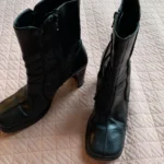 Thumbnail for PEGABO – Vintage black Italian leather ankle boots – block heel, size 40 EU