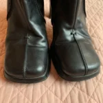 Thumbnail for PEGABO – Vintage black Italian leather ankle boots – block heel, size 40 EU