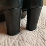 Thumbnail for PEGABO – Vintage black Italian leather ankle boots – block heel, size 40 EU