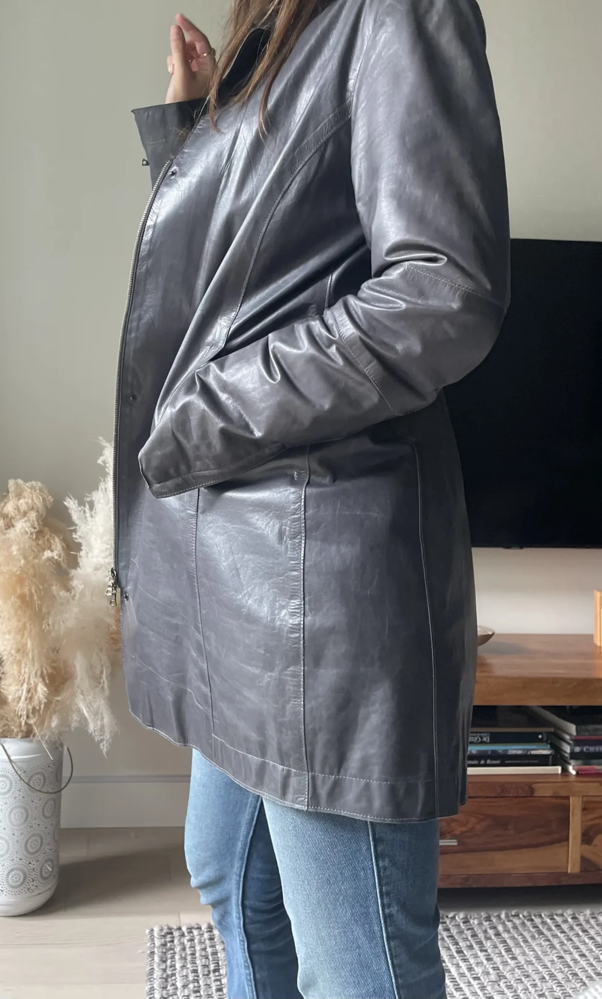Image for manteau de cuir M0851, grande qualité de cuir