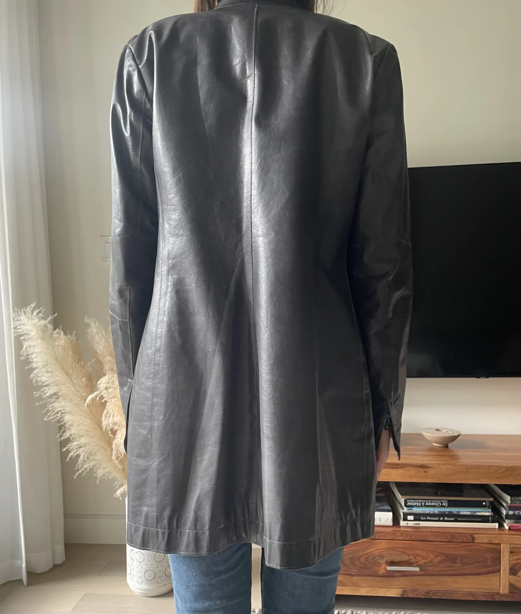 Image for manteau de cuir M0851, grande qualité de cuir