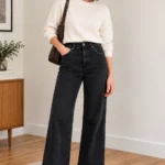 Featured thumbnail for Buffalo David Bitton loose-fitting black jeans – Delilah style, size 30