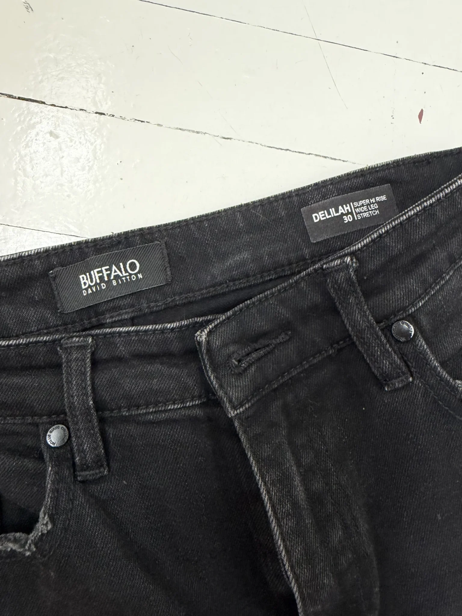 Image for Buffalo David Bitton loose-fitting black jeans – Delilah style, size 30