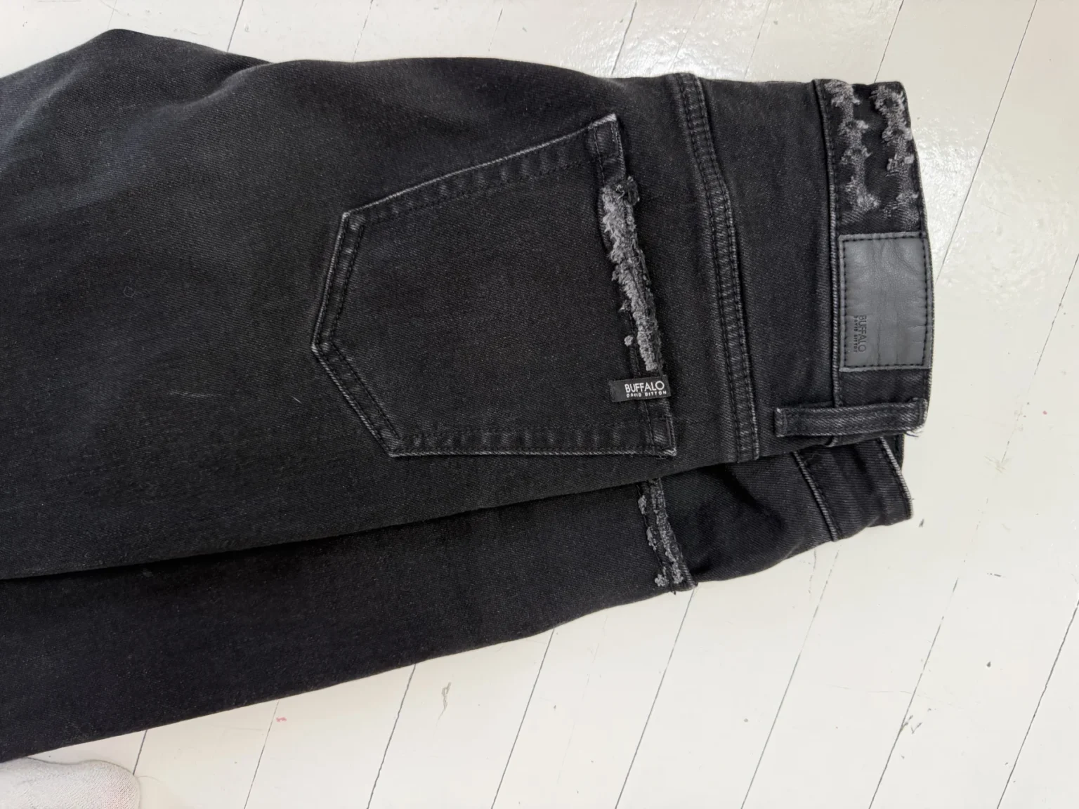 Image for Buffalo David Bitton loose-fitting black jeans – Delilah style, size 30