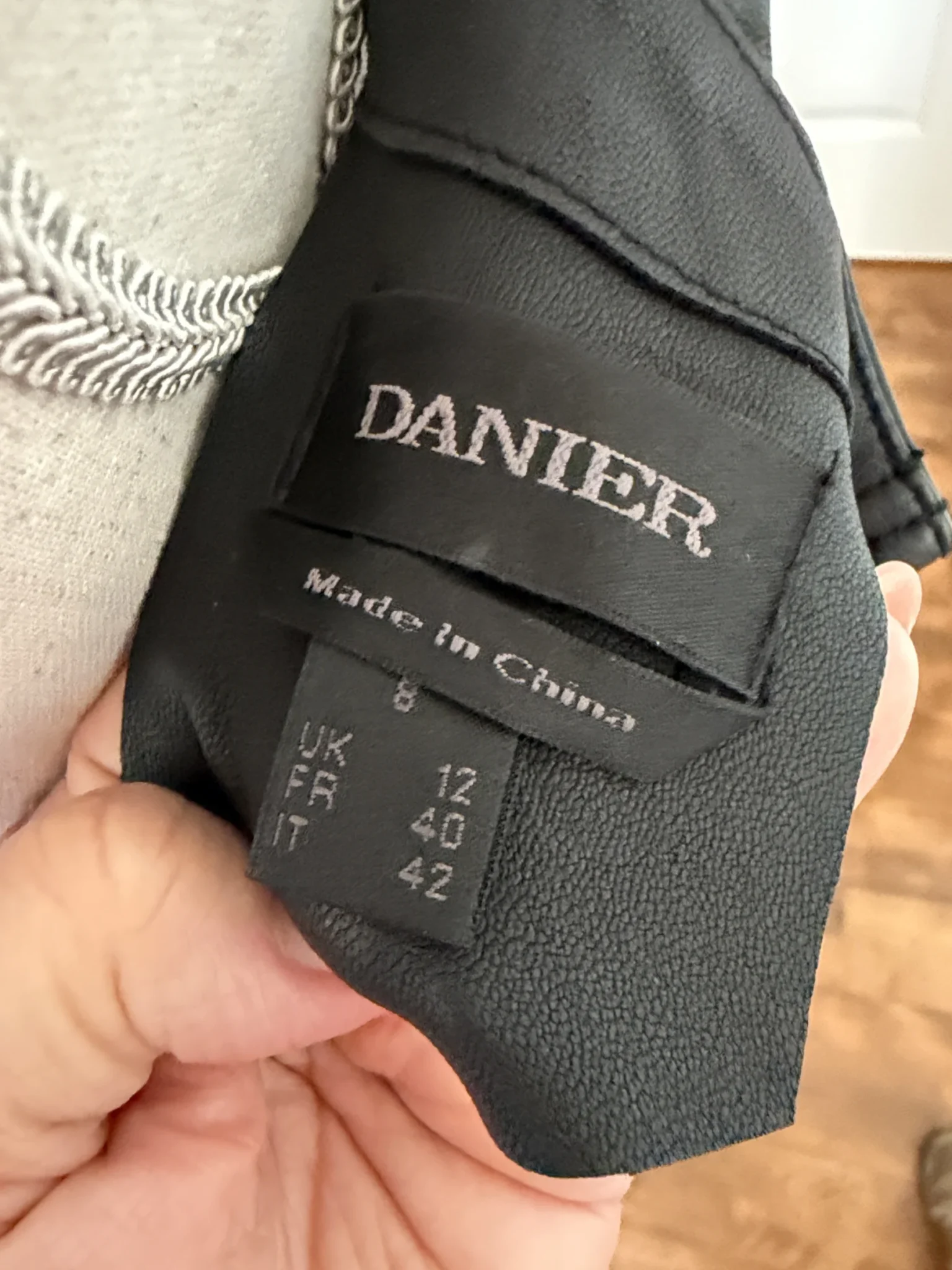 Image for Danier black leather dress with a zip at the back