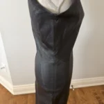 Thumbnail for Danier black leather dress with a zip at the back