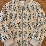 Featured thumbnail for With Les Filles — daisy-embroidered bomber jacket — cream
