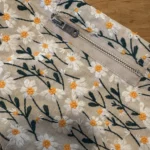Thumbnail for With Les Filles — daisy-embroidered bomber jacket — cream