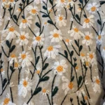 Thumbnail for With Les Filles — daisy-embroidered bomber jacket — cream