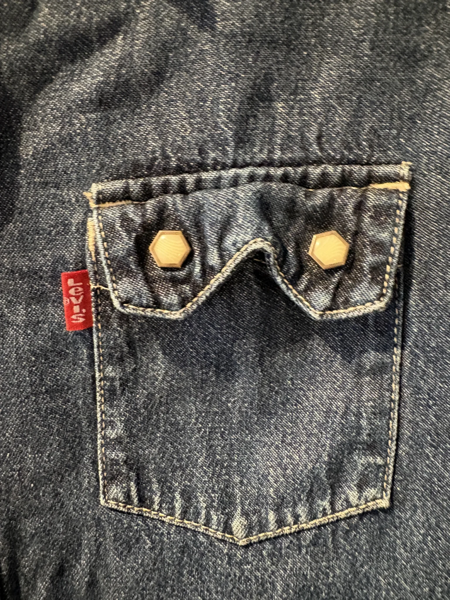 Image for Vintage Levi’s — denim cowboy shirt — M