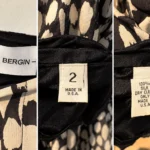 Thumbnail for Kelly Bergin — long silk skirt with a black and ivory print — size 2