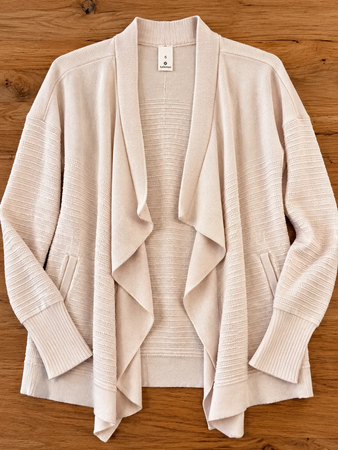 Lululemon cardigan in pale pink – Size 6 – Cotton and silk Lululemon seconde main