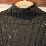 Thumbnail for Frank And Oak black speckled wool jumper dress – Size S