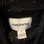Thumbnail for Frank And Oak black speckled wool jumper dress – Size S