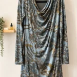 Featured thumbnail for Sandwich dress, size L – blue and grey abstract print