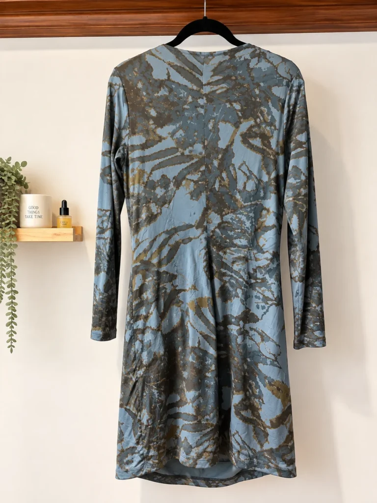 Image for Sandwich dress, size L – blue and grey abstract print