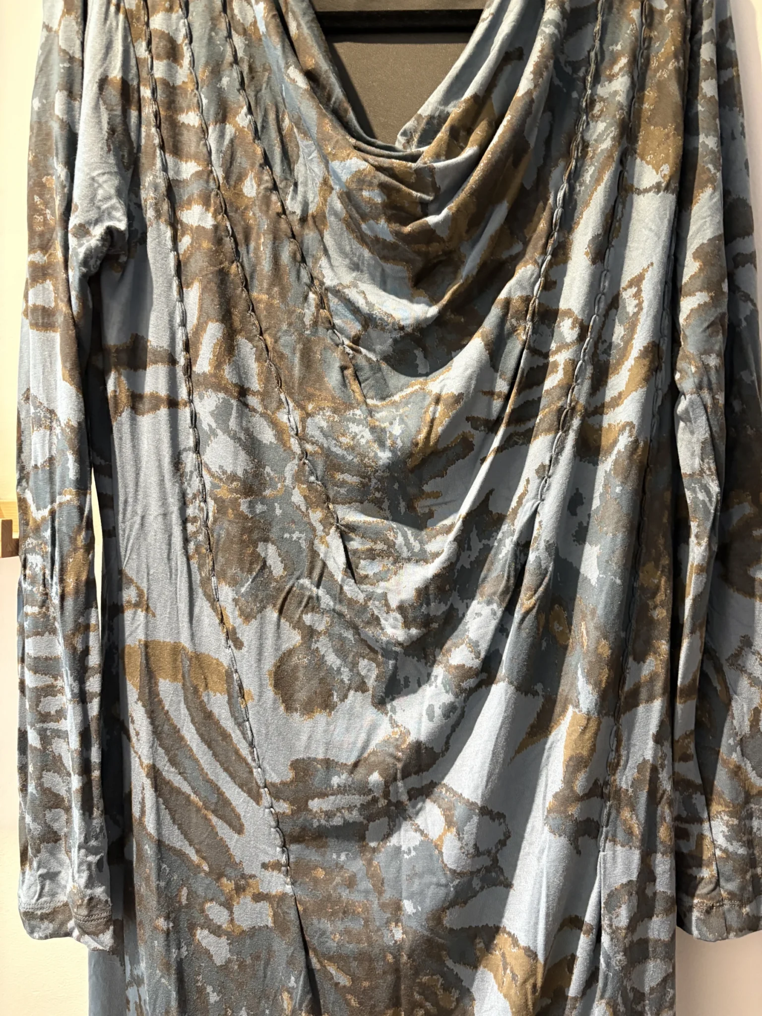 Image for Sandwich dress, size L – blue and grey abstract print