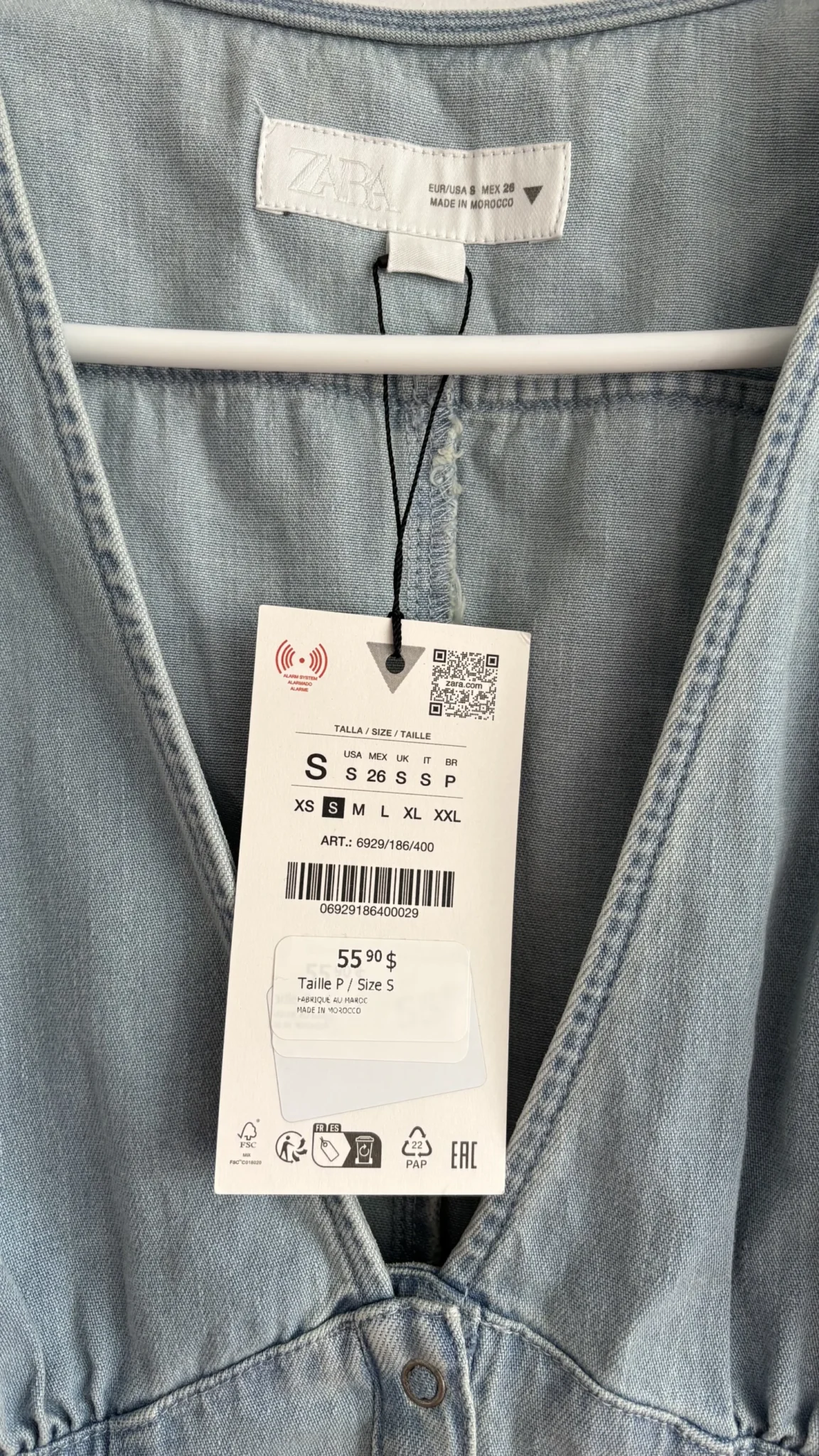Image for Zara denim dress