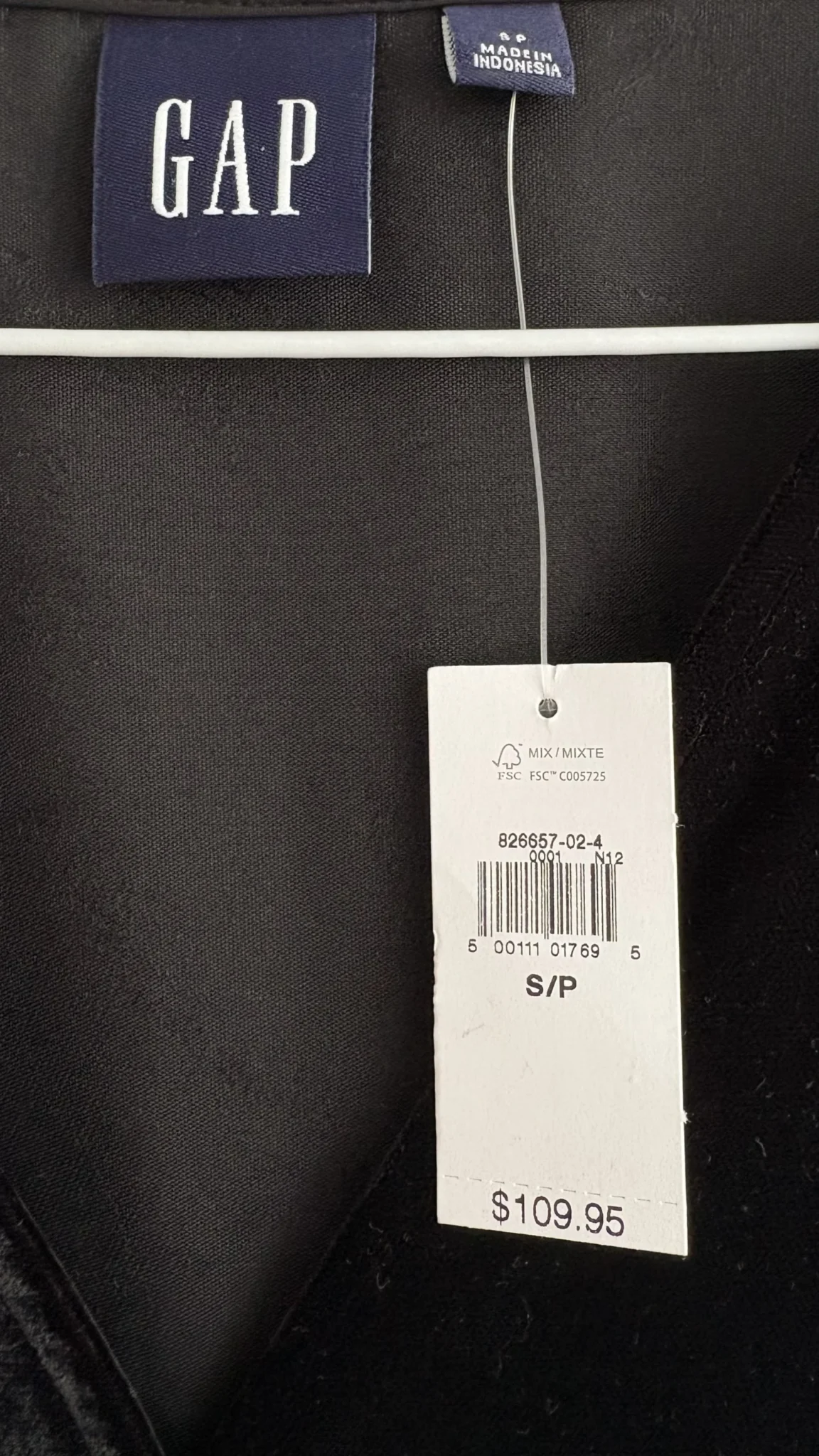 Image for Gap velvet mini dress