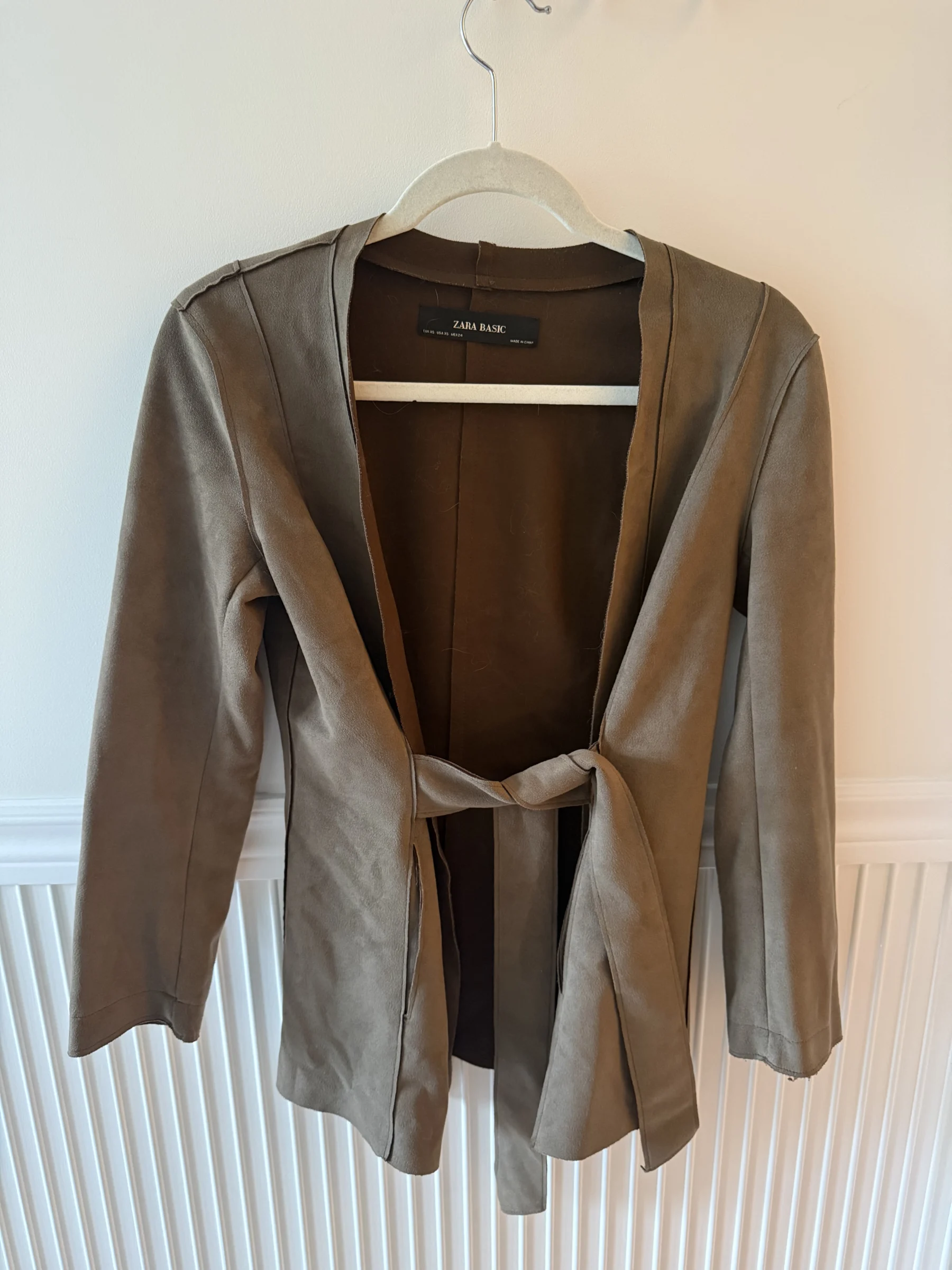 Faux suede-style cardigan Zara seconde main