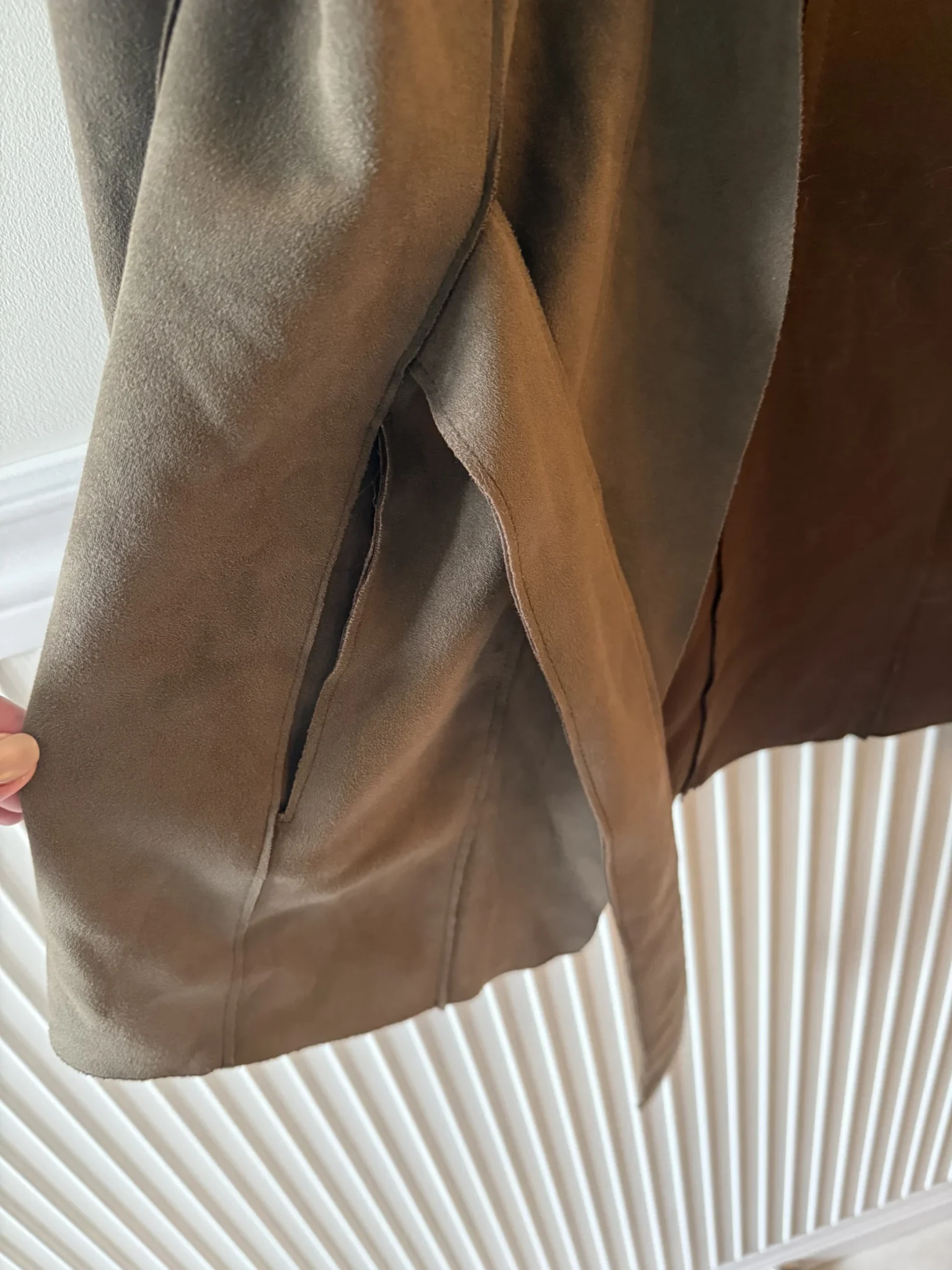 Image for Faux suede-style cardigan